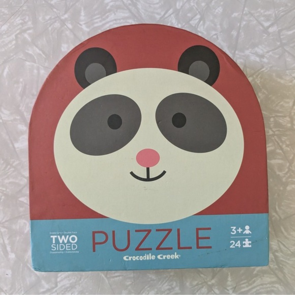 Crocodile‎ Creek Panda Friends Two Sided 24 Piece Puzzle Kids Ages 3+